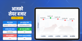 सेयर बजार २६१७ अंकमा झर्‍यो, बैंकिङमा उच्च गिरावट